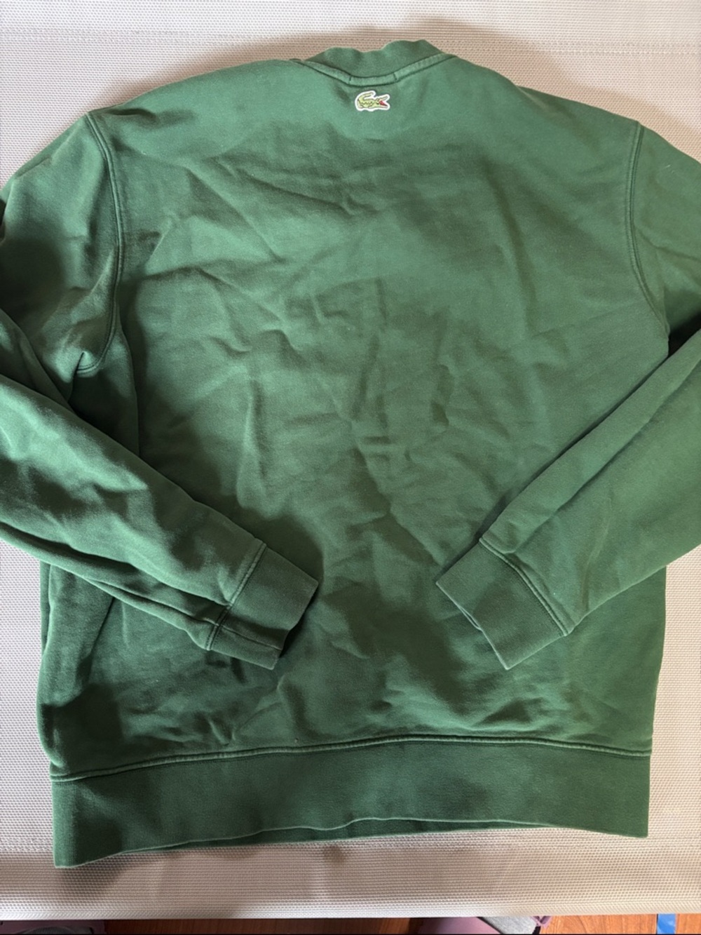 Lacoste Men's Logo Crewneck classic fit sweatshirt sz XL- Forest Green - Picture 9 of 10